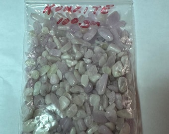 Kunzite Gravel,  small stones, polished, tumbled, gravel for crafts, plants, jewelry. Beautiful shades pink, lavender, white gravel