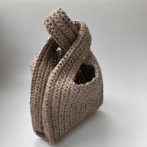 Crochet Japanese Knot Bag: Raffia Yarn Tote Bag