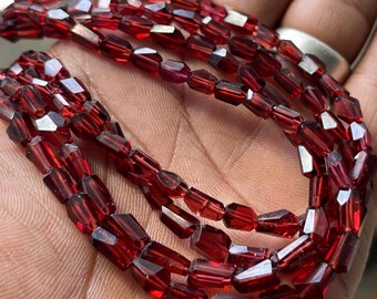 Natural Garnet Beads, Garnet Freeform Nuggets Beads, Red Garnet Gemstone Beads, Jewelry Making Garnet Beads, Garnet Wholesale Beads, 9 Inch
