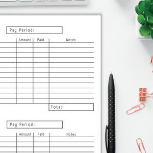 Bi Weekly Bill Tracker, Budget Planner Printable, Finance Tracker ...