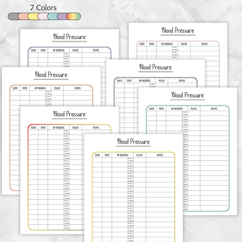 Blood Pressure Log, Daily Blood Pressure, Medical Binder, Caregiver Log ...
