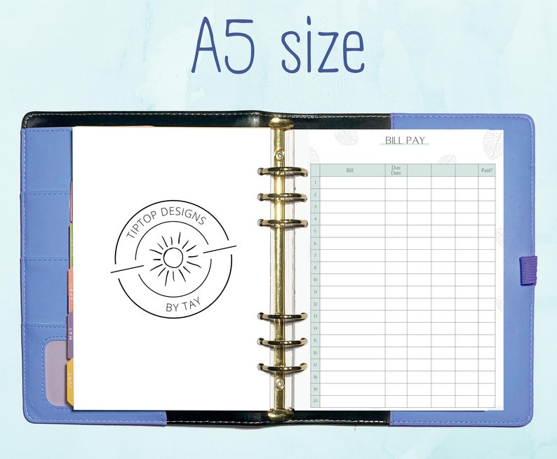 Monthly bill pay template budget spreadsheet fillable etsy