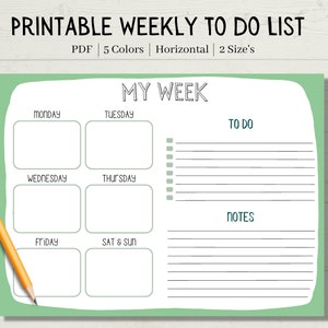 To Do List Printable, Weekly to do list, To Do List Digital, GoodNotes, Minimalist Design, Instant Download