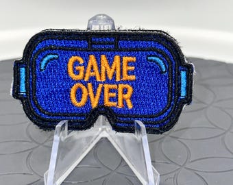 Game Over VR Goggles Patch Embroidered Gamer Patch
