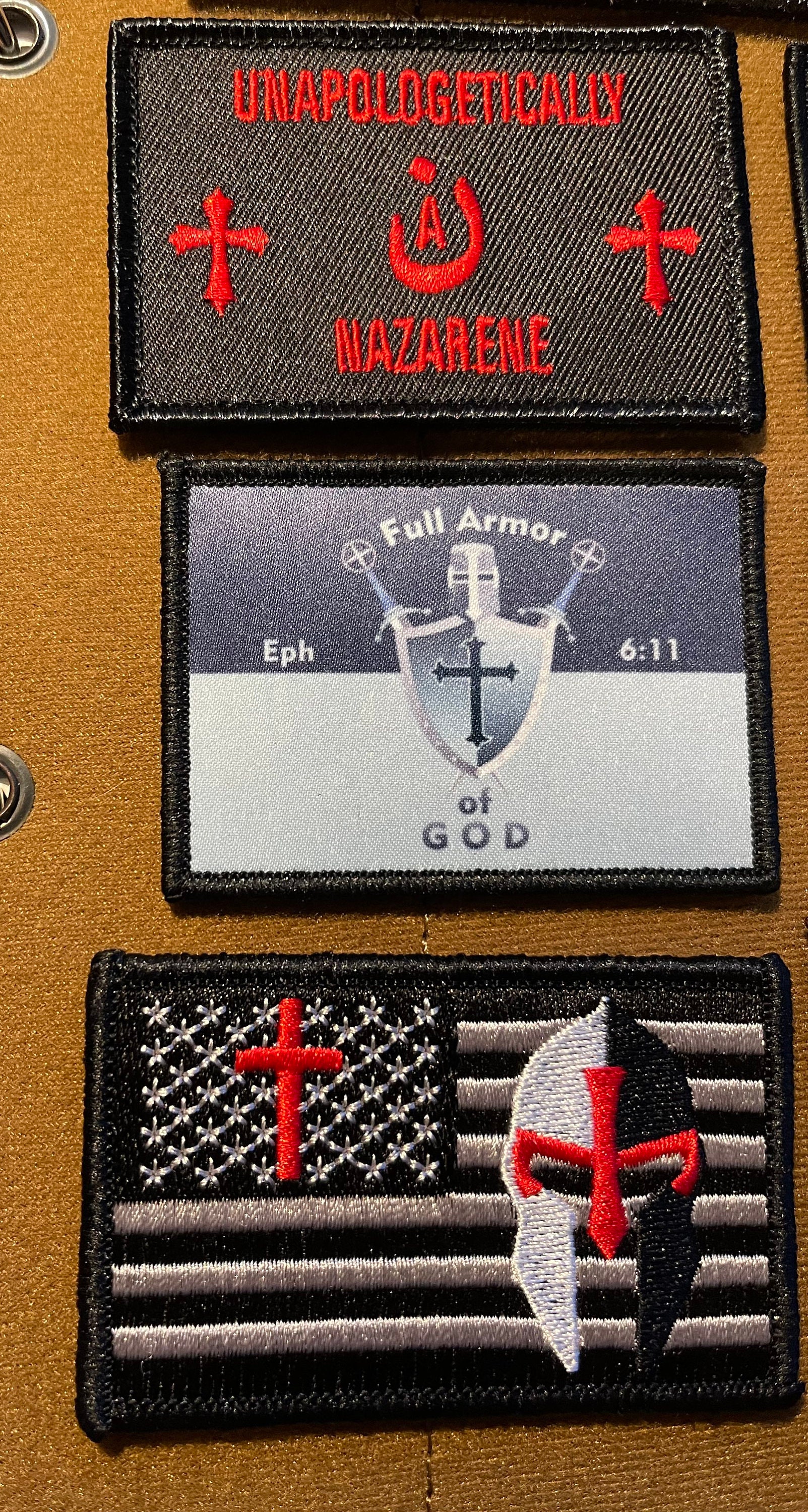 Christian Patch Set, Hook & Loop Morale Patches, Christian Faith