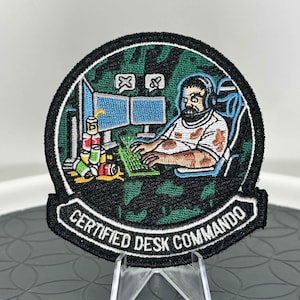 The Desk Commando Patch: Internet War Veteran (Cheeto Dust Edition)