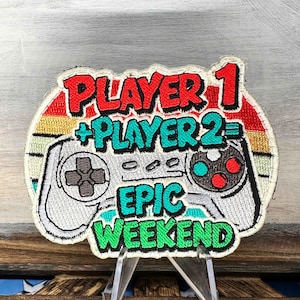 EPIC WEEKEND GAMING Patch - Retro Gaming, Educational, Hook & Loop