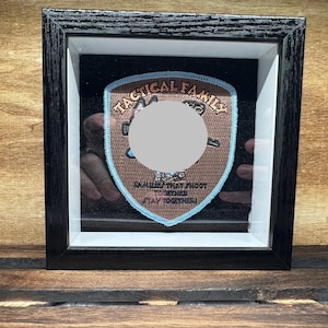 Shadow Box Patch Display - Loop Lined, hook and loop, Military, Morale Patches - Patch in the image is not included