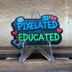 Pixelated & Educated Patch: Retro Gaming Hook and Loop