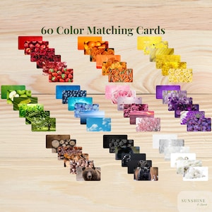 Juego de combinación de colores / Tarjetas de combinación de colores Montessori / Libro ocupado imprimible / Niño preescolar en casa / Materiales Montessori Foto real