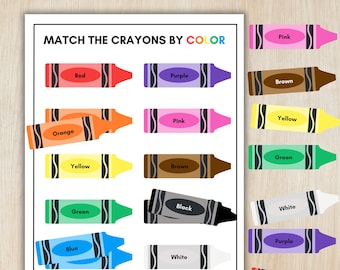 Color Matching Game, Teaching Colors, Homeschool Worksheet, Educational Activity, Quiet Book Printable, Busy Book Printable, Learning Colors