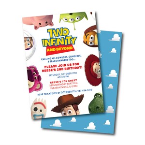 Toy Story 2nd Birthday 5x7 Invitation Instant Download Personalized Printable Editable Template Digital or Printed Invites