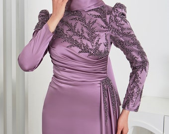 ROSA Elegant Hijab Evening Gown With Detailed Beadwork for Special  Occasions - Etsy Canada