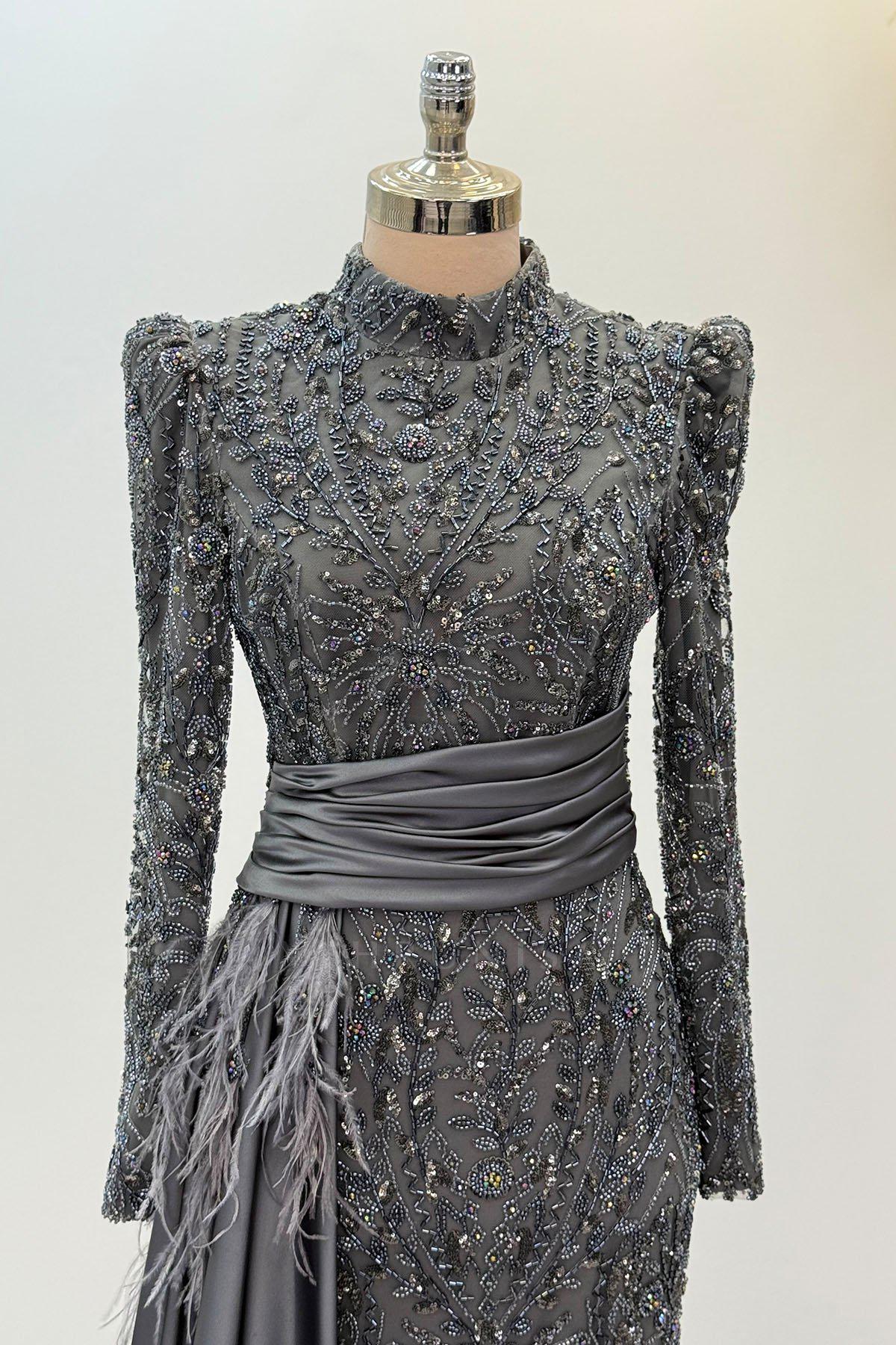 semi formal.dress code Stud Silver Evening Dress main image 0