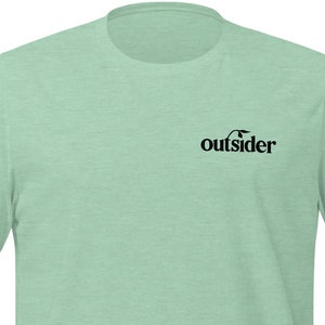 T-shirt Outsider, camicia naturale, maglietta per appassionati di attività all'aria aperta, camicia da escursionismo, maglietta Trendy Outsider, Outsider Life, t-shirt unisex di montagna