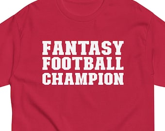 T-shirt unisexe champion de football Fantasy, t-shirt drôle vainqueur de la ligue
