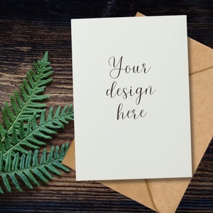 Convite de chá de panela 5x7, design de cartão Boho Flat Lay, Canva Ready