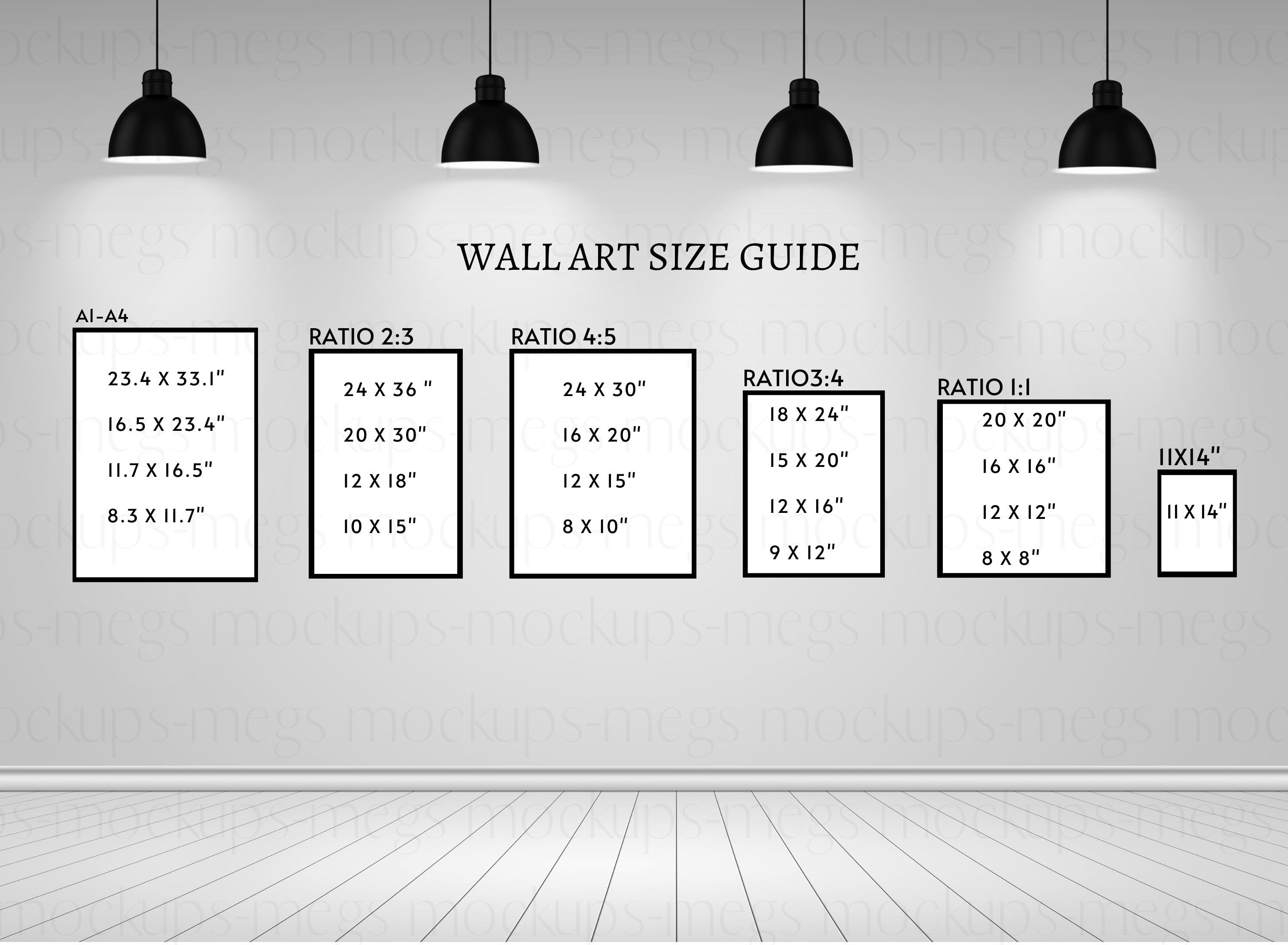 Size Guide Wall Art Size Guide Wall Art Chart Art Size - Etsy UK