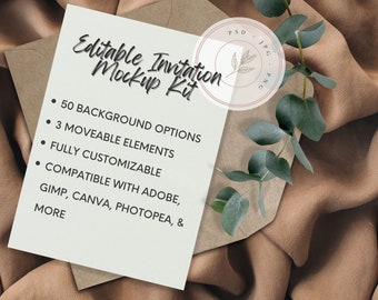 Mockup Bundle Kit, Invitation Mockup Bundle, PSD Mockup Kit, PSD Mockup Bundle, Wedding Invitation Bundle, Boho Mockups, Minimalist Mockups