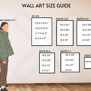 Wall Art Size Guide Bundle Bundle of Art Size Guides Mockup - Etsy