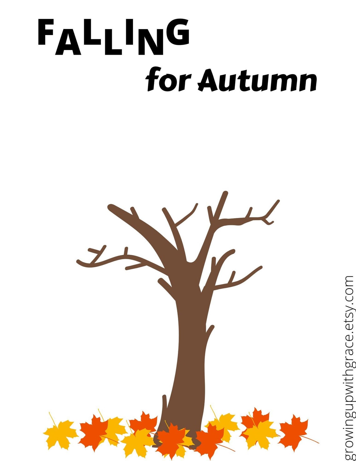Fall Craft Printable, Fall Tree Printable, Autumn Printable, Handprint ...