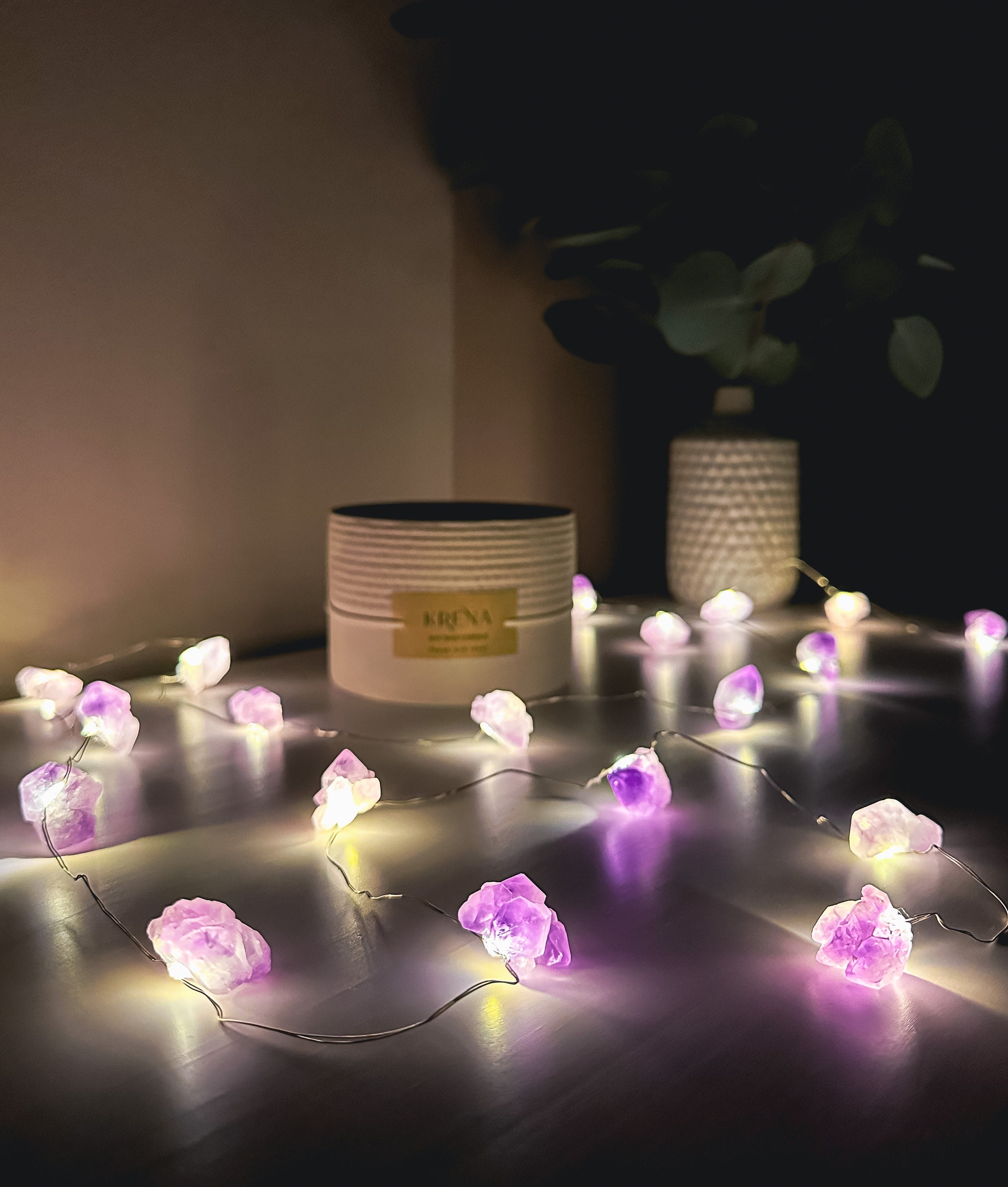 Hiboom Amethyst Crystal String Light, 16 Colors 4 Modes 10FT Natural  Fluorite Stone String Lights W/Remote Control - China Natural Crystal,  Crystal Light