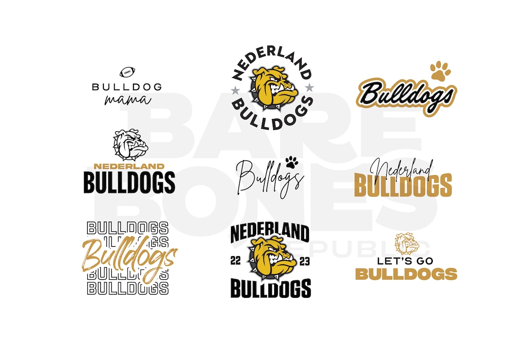 Bulldog Art SVG Design Bundle - Etsy
