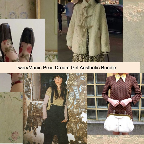 Twee / Manic Pixie Dream Girl Paquete estético de segunda mano