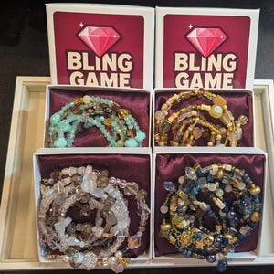 Conjunto de 3 pulseras brillantes - Joyería apilable - Regalo para el Día de la Madre