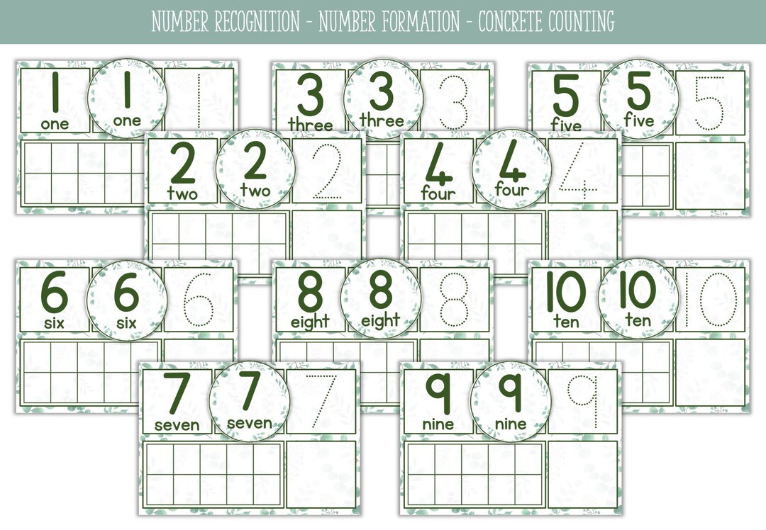 Mat With Numbers Number Mats - Etsy