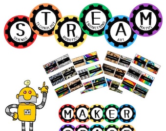 STEAM Lab Classroom Decor & MakerSpace labels