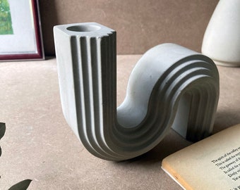 Minimalist Concrete Candle Holder: Modern Home Decor Vase