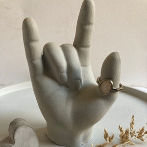 NIEPOWTARZALNY PREZENT, ASL Kocham Cię, Betonowy Znak ASL, ASL, Dekoracja z betonu, Prezenty dla głuchych, Język migowy, Prezent dla amerykańskiego języka migowego, Prezent ASL, Znak