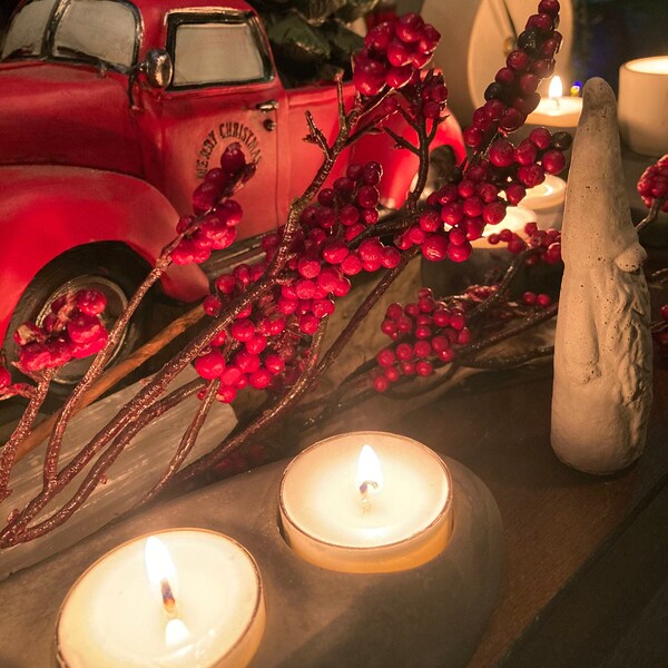 Concrete Base Candle Holder Etsy