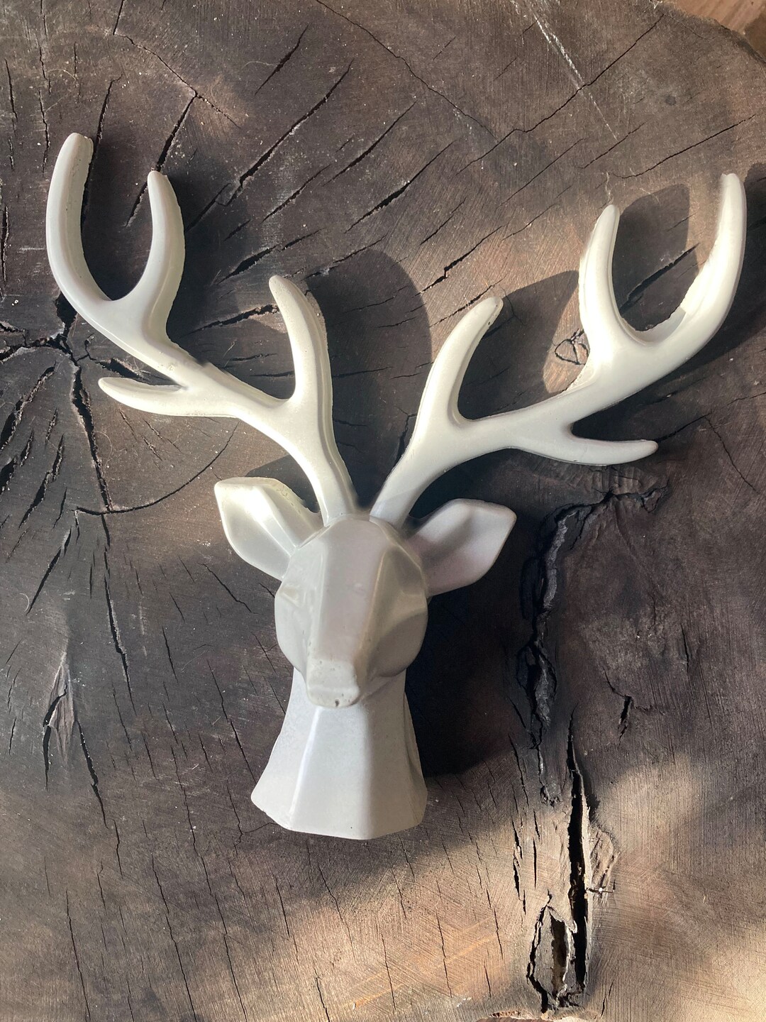 CONCRETE 6 DEER, Deer Head, Cement Deer, Holiday Decor, Christmas Deer
