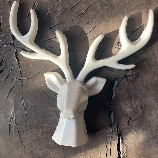 Concrete Deer Statues Etsy