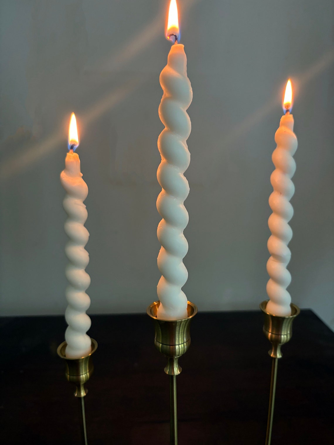 PILLAR CANDLE, Taper Candle, Candlesticks, Soy Pillar Candle, Twisted