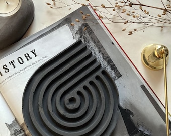 Swirl Concrete Coasters Set: Modern Home Decor, House Gift
