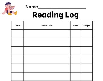 Reading Log, Reading Tracker, Reading