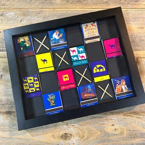Benutzerdefinierte Vintage gerahmte Streichholzschachtel Schattenboxkunst - Kamelzigaretten