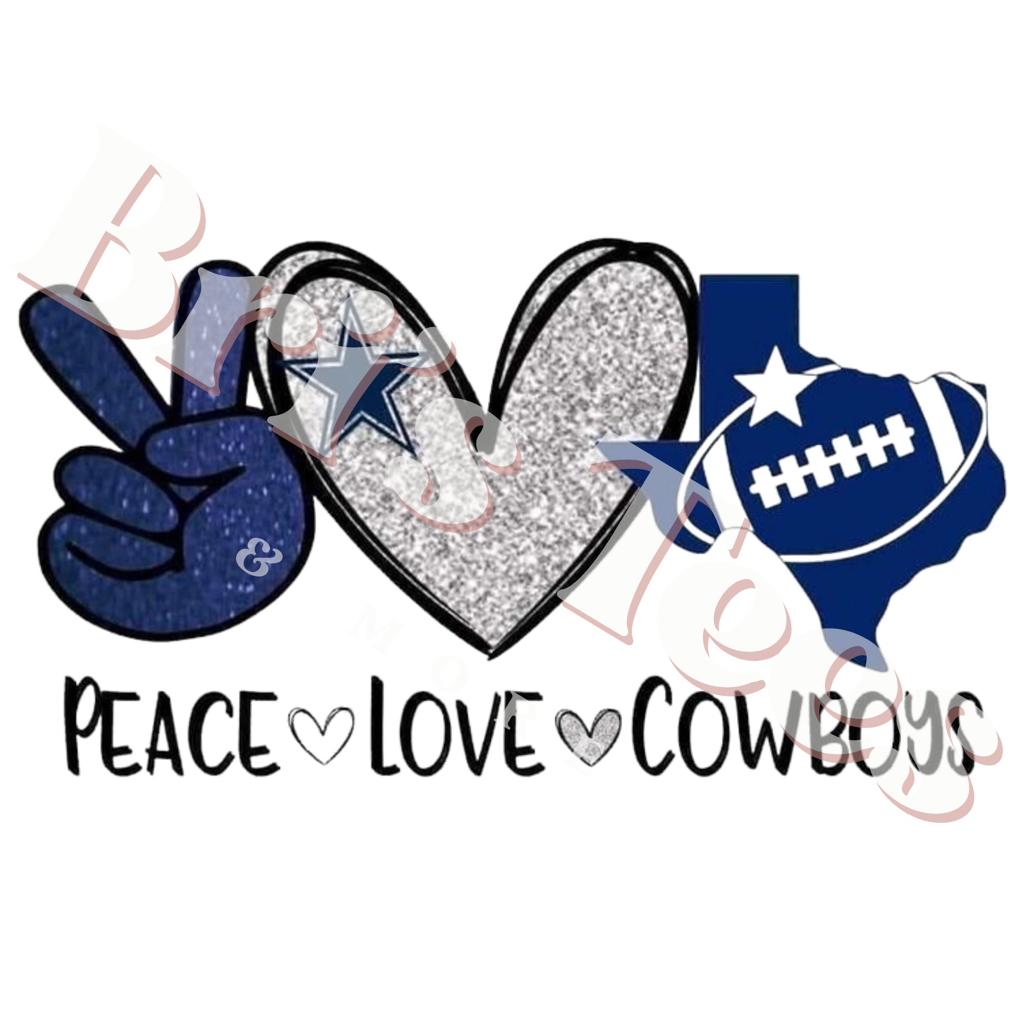 Cowboys Embroidered Applique Iron on Patch 4 X 2 