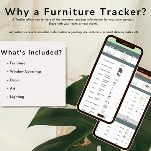 Furniture and Decor Tracker- Project Management- Excel Template ...