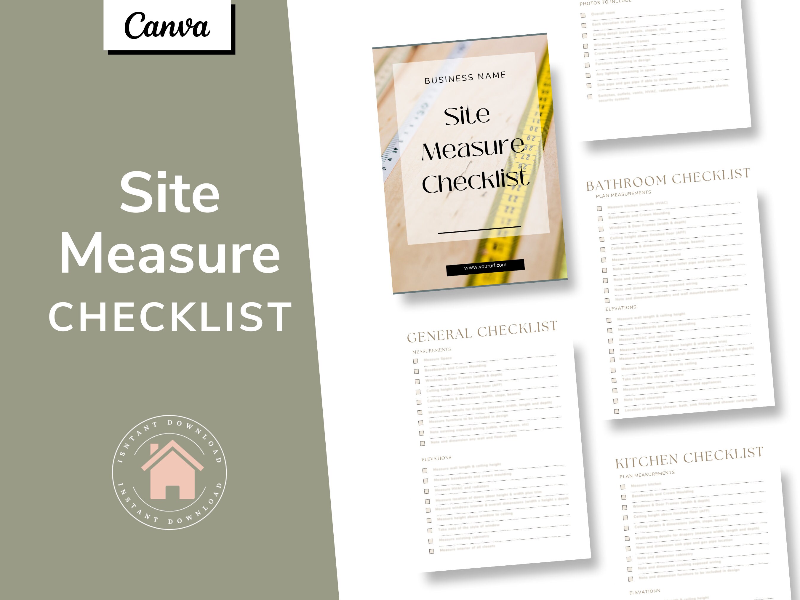 Interior Design Site Measure Checklist How to Measure a Etsy