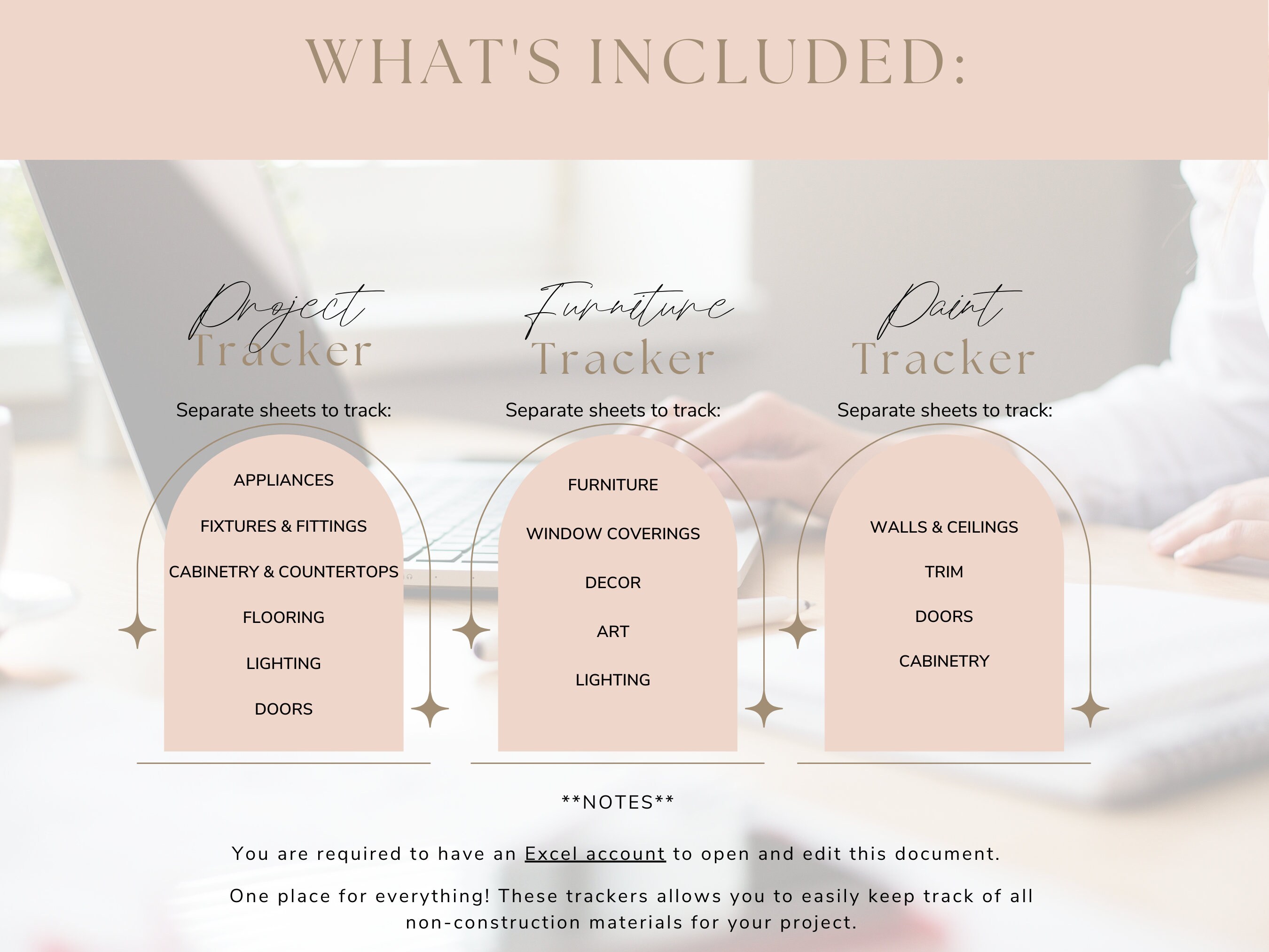 Interior Design Tracker Bundle / Spreadsheet Trackers / Excel ...