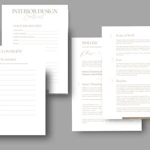 Interior Design Contract Template Fully Editable Canva Template Contract Interior Design Contract image 4