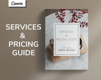 Interior Design Services & Pricing Guide - Fully Editable - Canva Template - Services and Pricing  - Interior Design Client