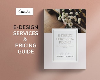 E-design Services & Pricing Guide - Fully Editable - Canva Template - Services and Pricing - E-Design Client