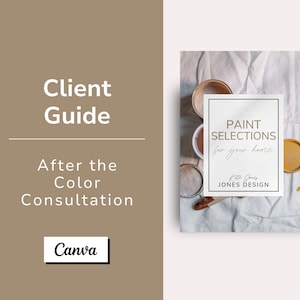 Interior Design Color Consultation Template - Fully Editable - Canva Template - Color Consultation Notes  - Interior Design Client