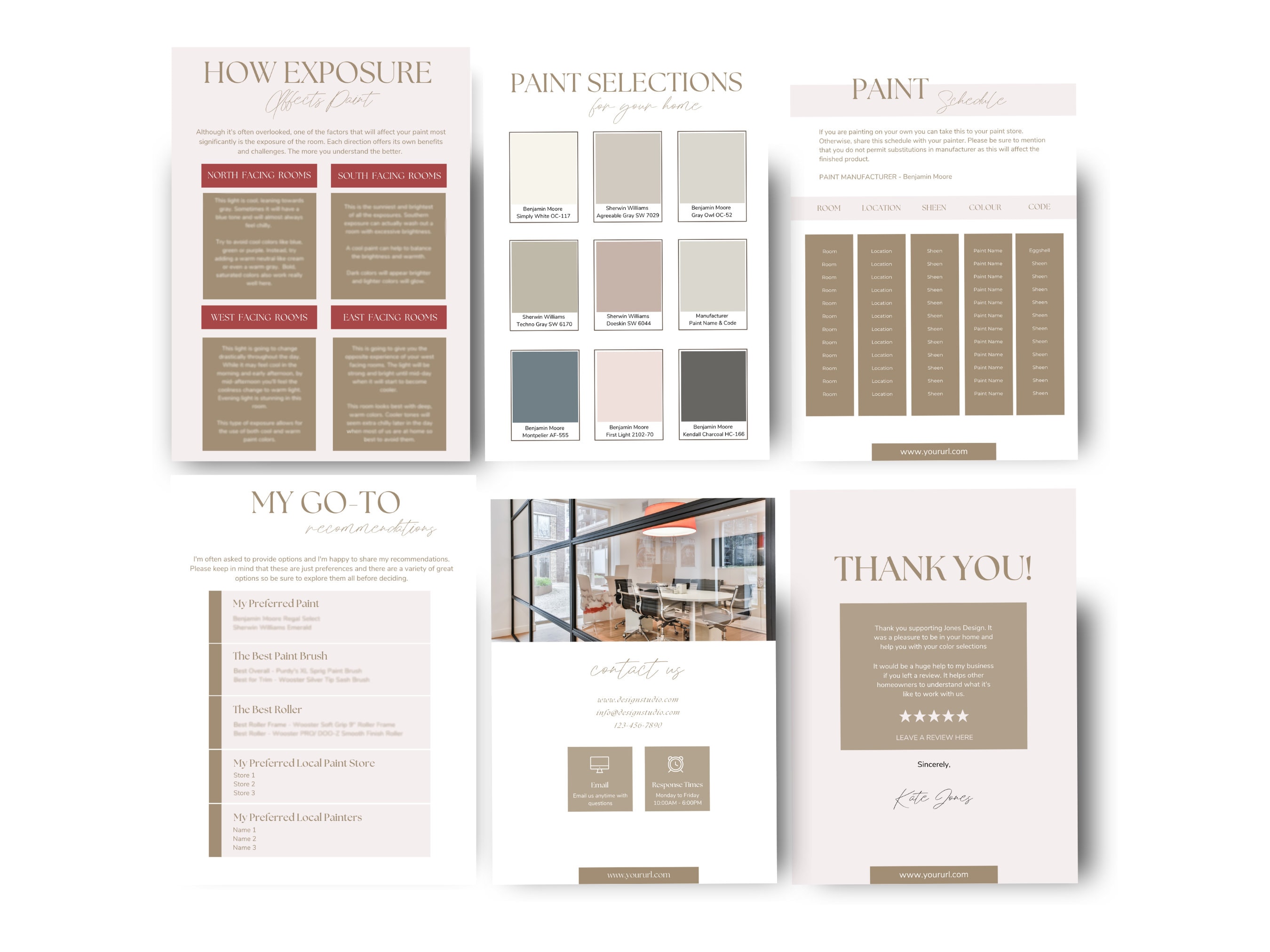 Interior Design Color Consultation Template - Fully Editable - Canva ...
