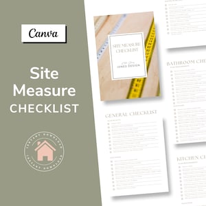 Interior Design Site Measure Checklist - How to Measure a Space - Interior Design Tools - Interior Design Checklist